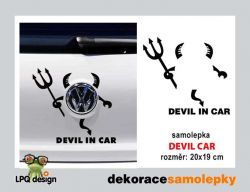 Samolepka na auto DEVIL CAR | malá